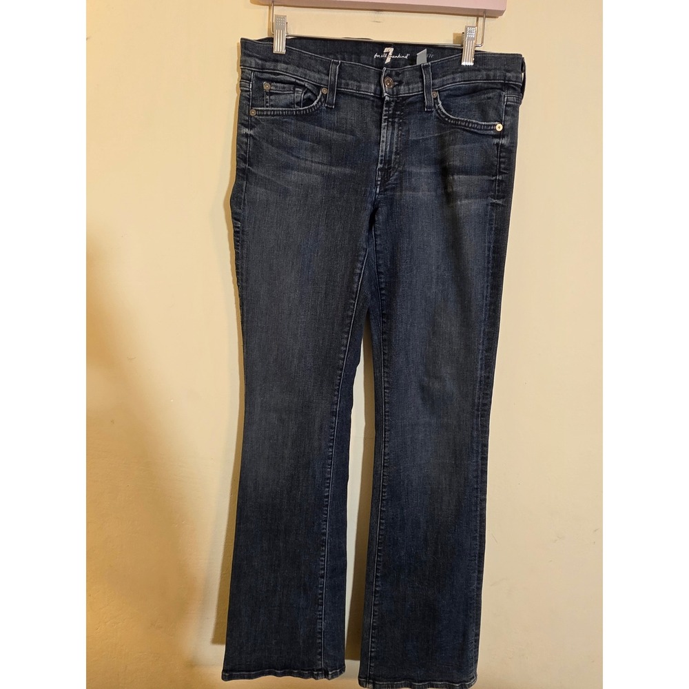 7 For All Mankind Lexie Bootcut Jeans Dark Wash Petite AU075P814 Size 31
